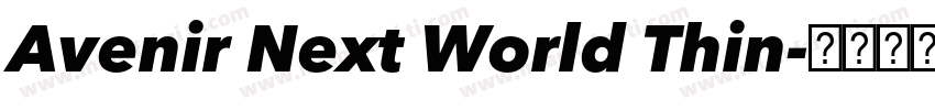 Avenir Next World Thin字体转换